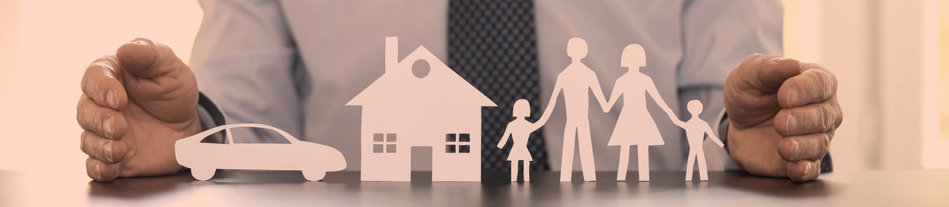 Paper dolls graphic for insurance protection