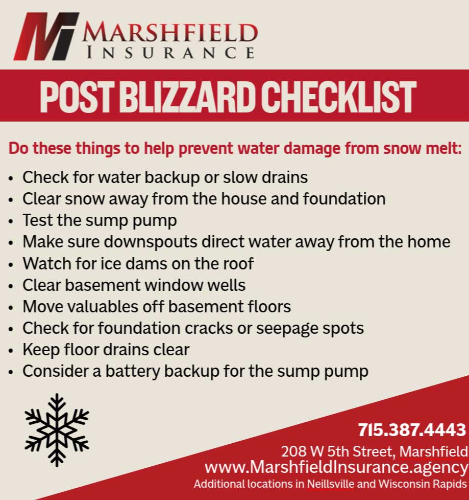 post blizzard checklist